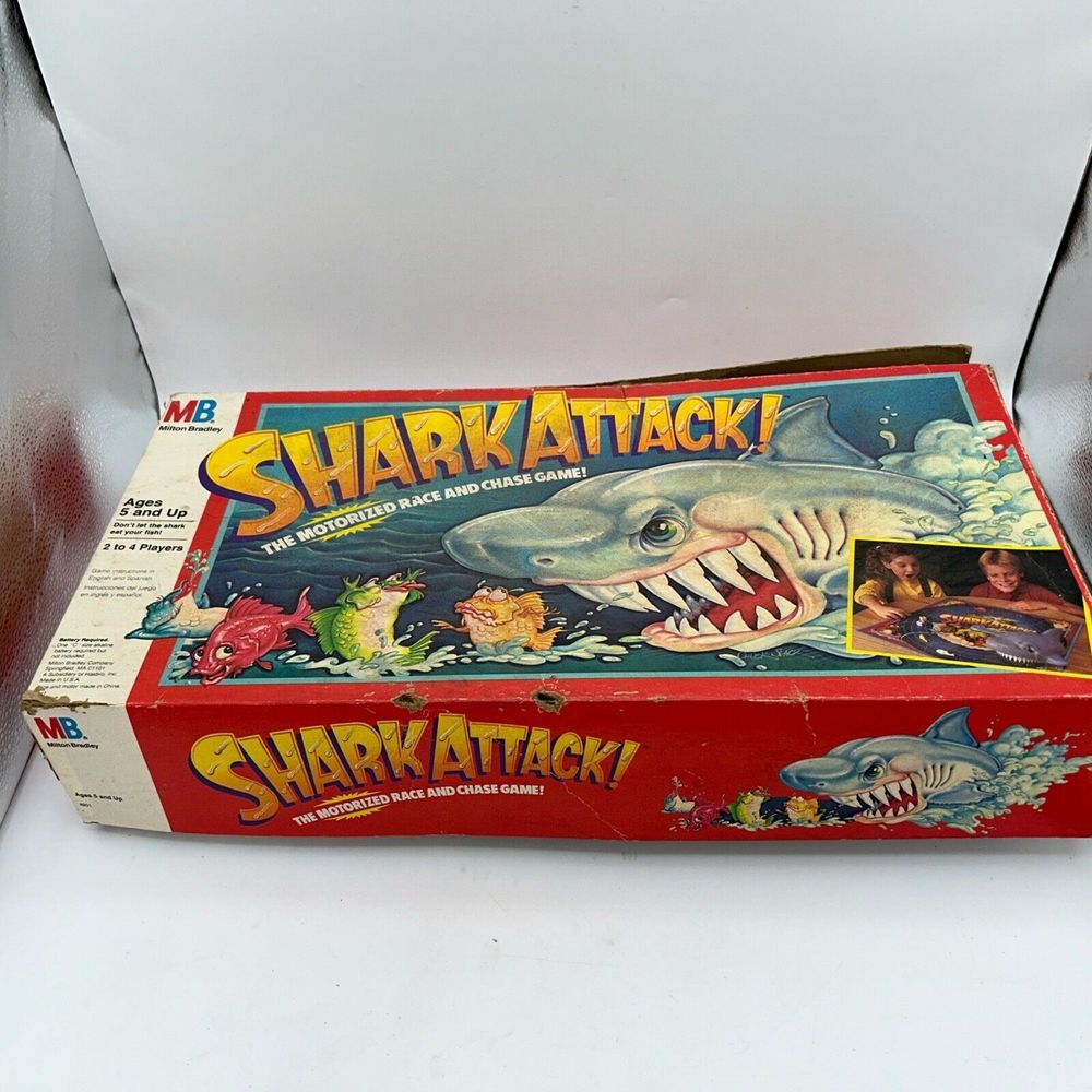 SHARK ATTACK! 1988 Motorized Board Game Milton Bradley Vintage MB Parts Only